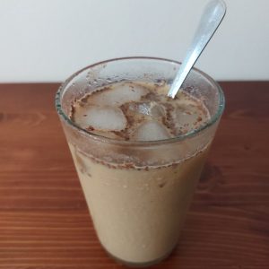 cold brew proffee in glass