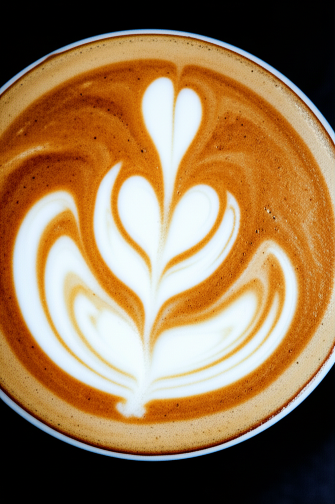 spanish latte with latte art