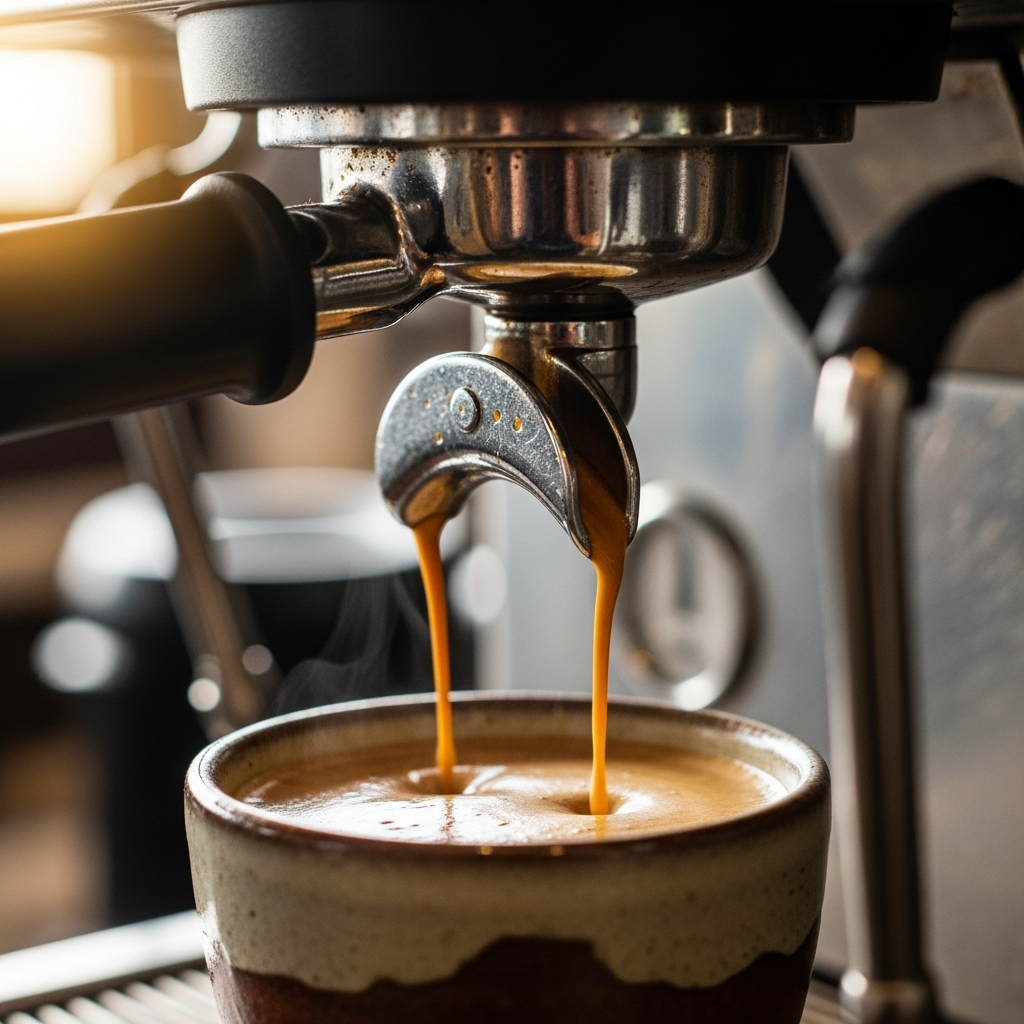 Espresso crema being pulled from portafilter for DeLonghi vs Breville 2026 comparison